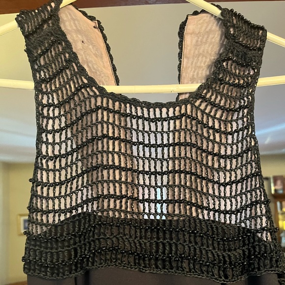 Gorgeous floor length black gown with beading - Picture 2 of 4